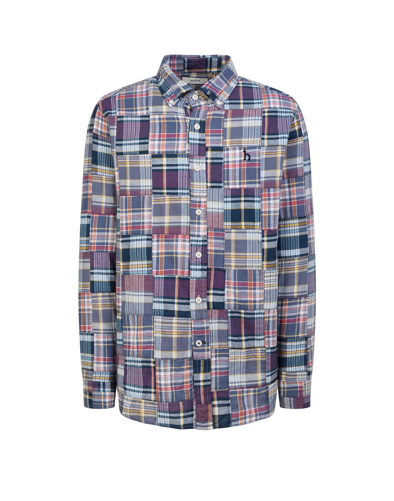 Рубашка прямого силуэта в крупную клетку - основное изображение товара