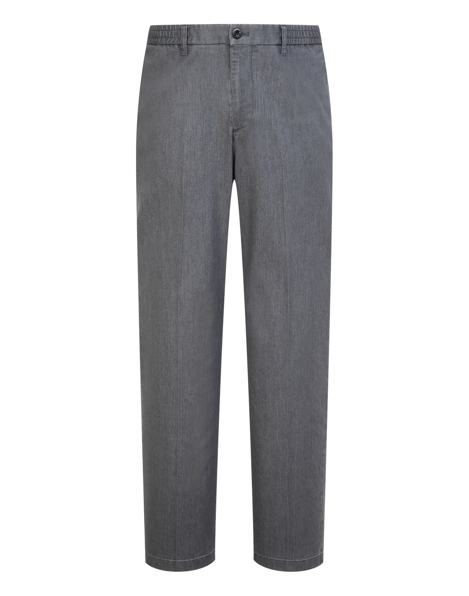 Прямые брюки с комбинированным поясом  - основное изображение товара