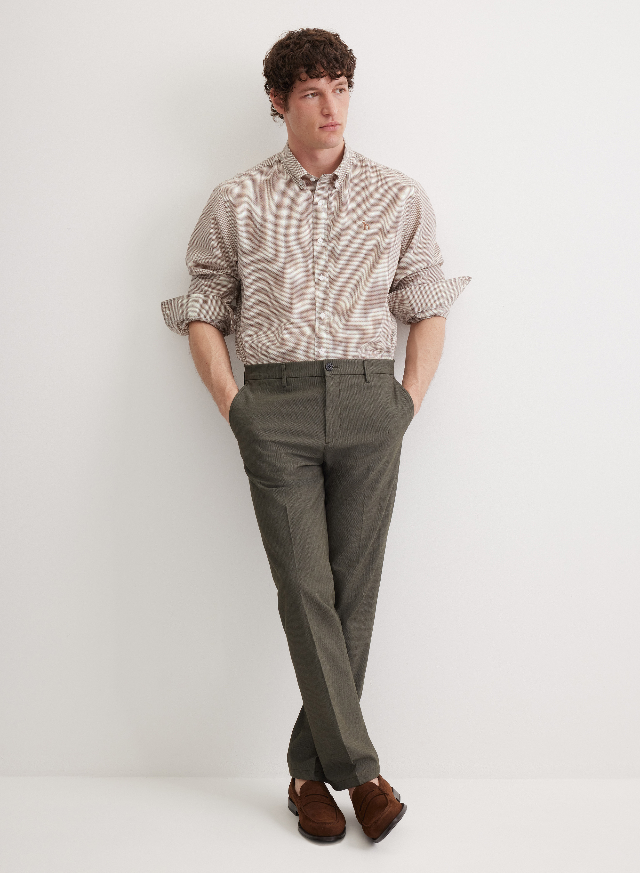 Удлиненная рубашка прямого кроя  - основное изображение товара