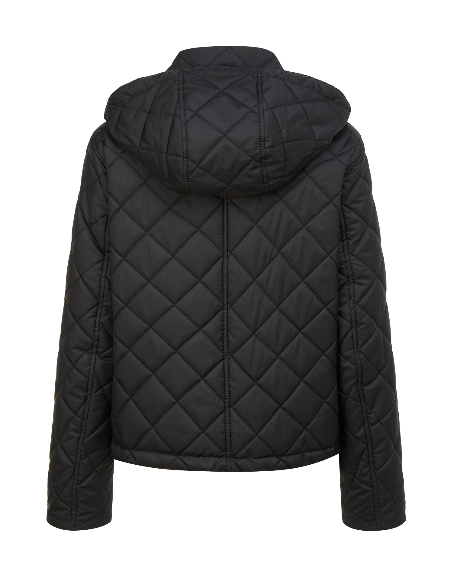 Стеганая куртка А-силуэта с объемным капюшоном - основное изображение товара