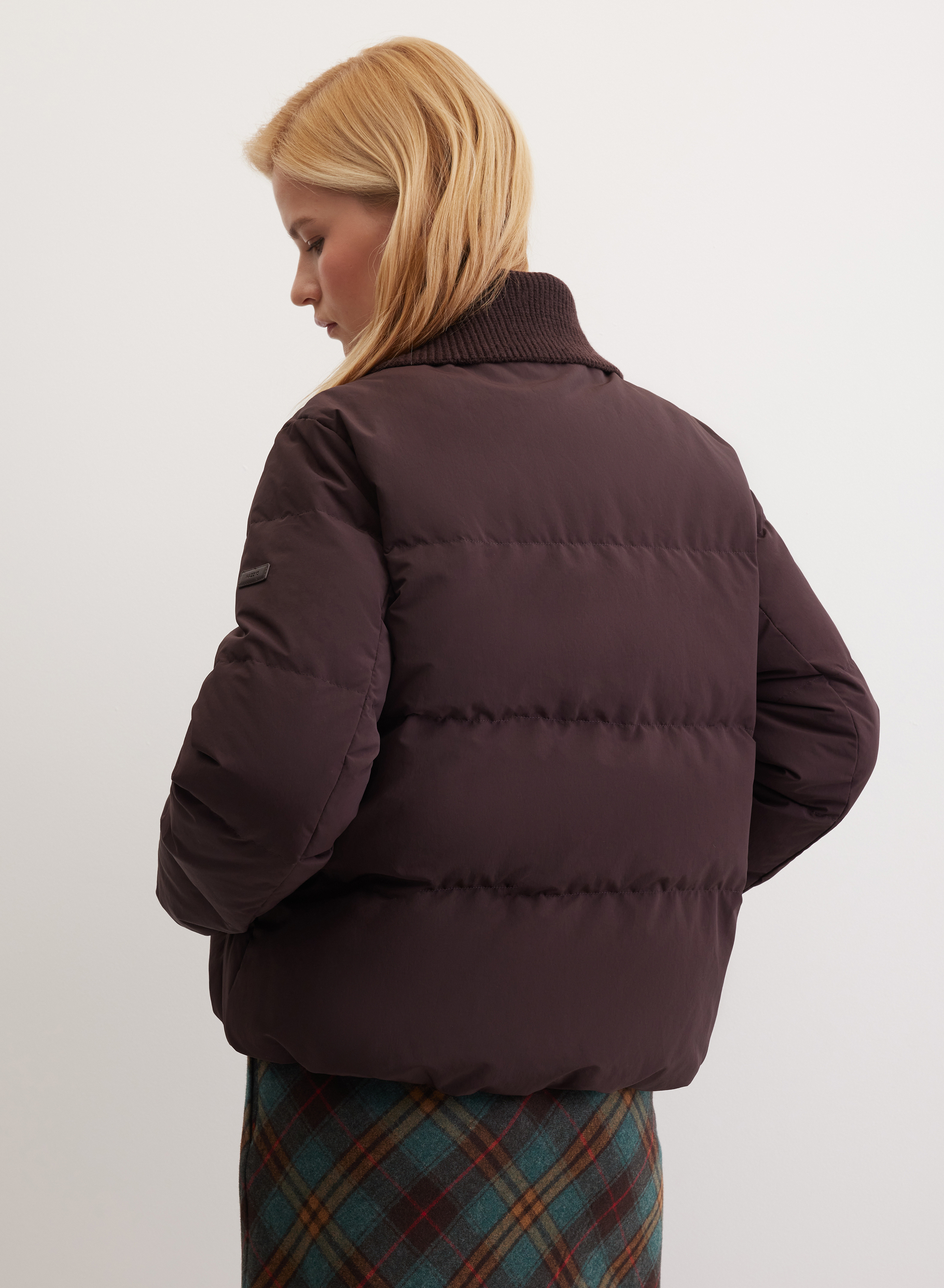 Объемный пуховик с дутыми рукавами - основное изображение товара