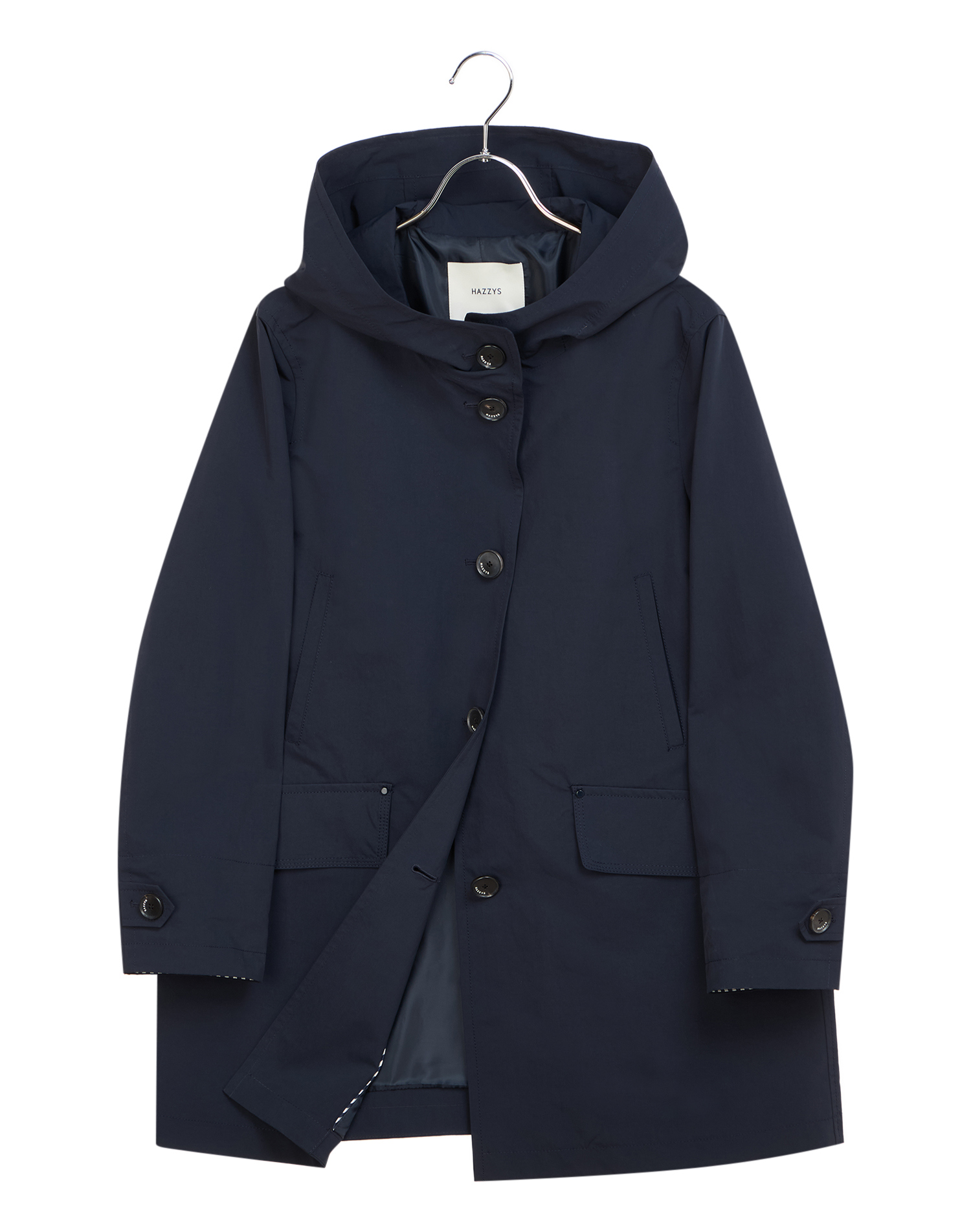 Плащ на пуговицах с капюшоном  - основное изображение товара