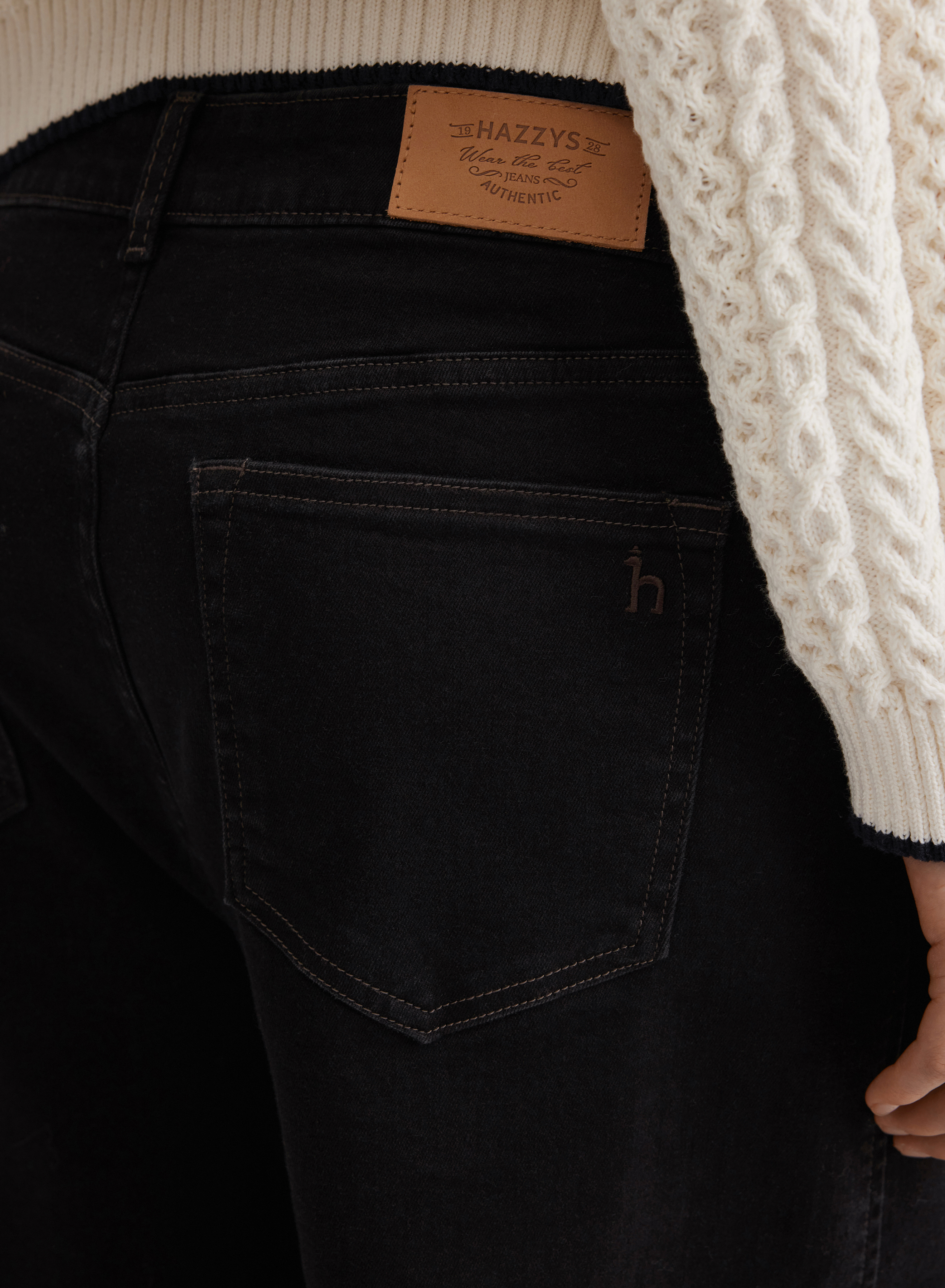 Классические джинсы с высокой посадкой - основное изображение товара