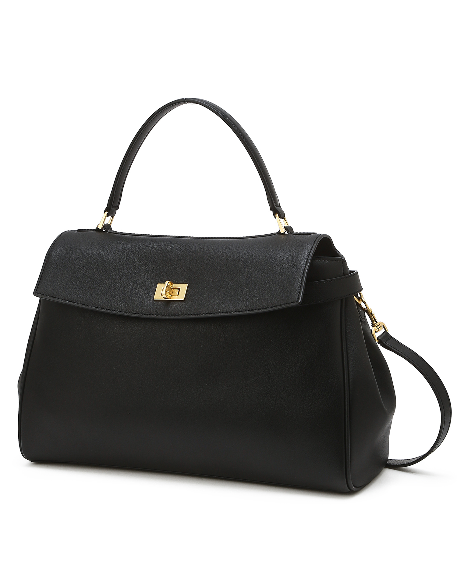 Черная кожаная сумка  - основное изображение товара