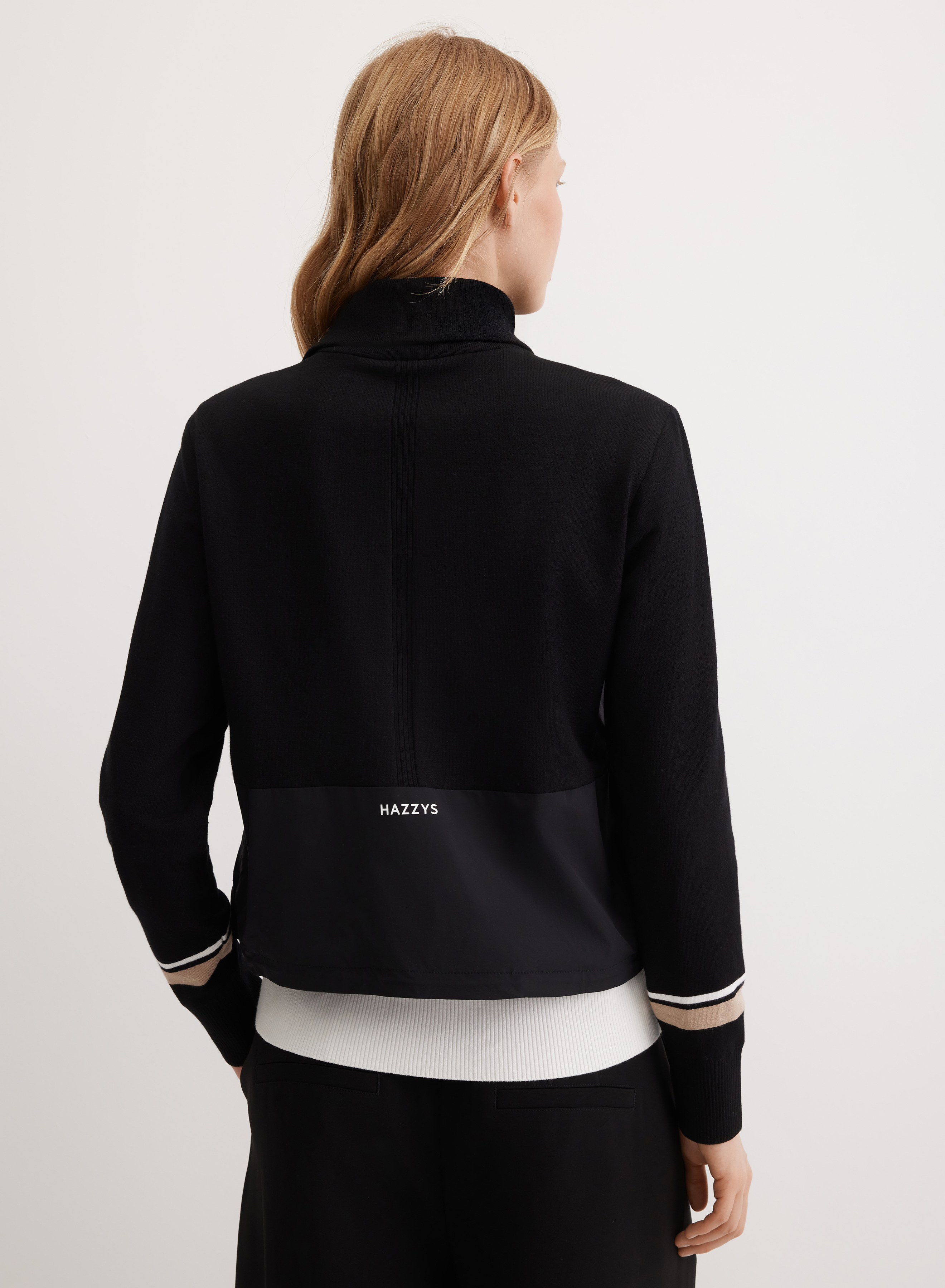 Комбинированная ветровка на молнии с декоративными элементами  - основное изображение товара