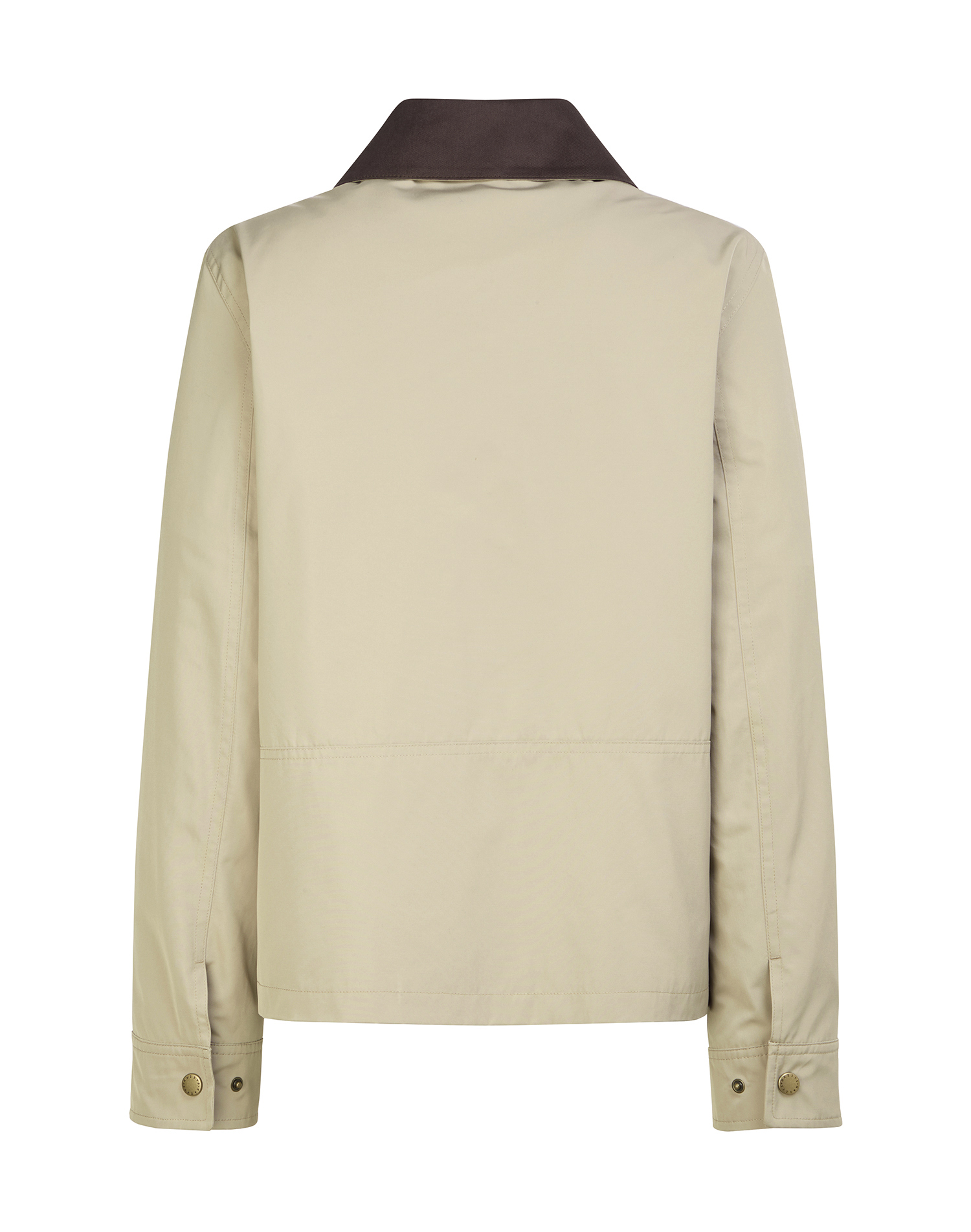 Удлиненная куртка прямого кроя с контрастным воротником - основное изображение товара