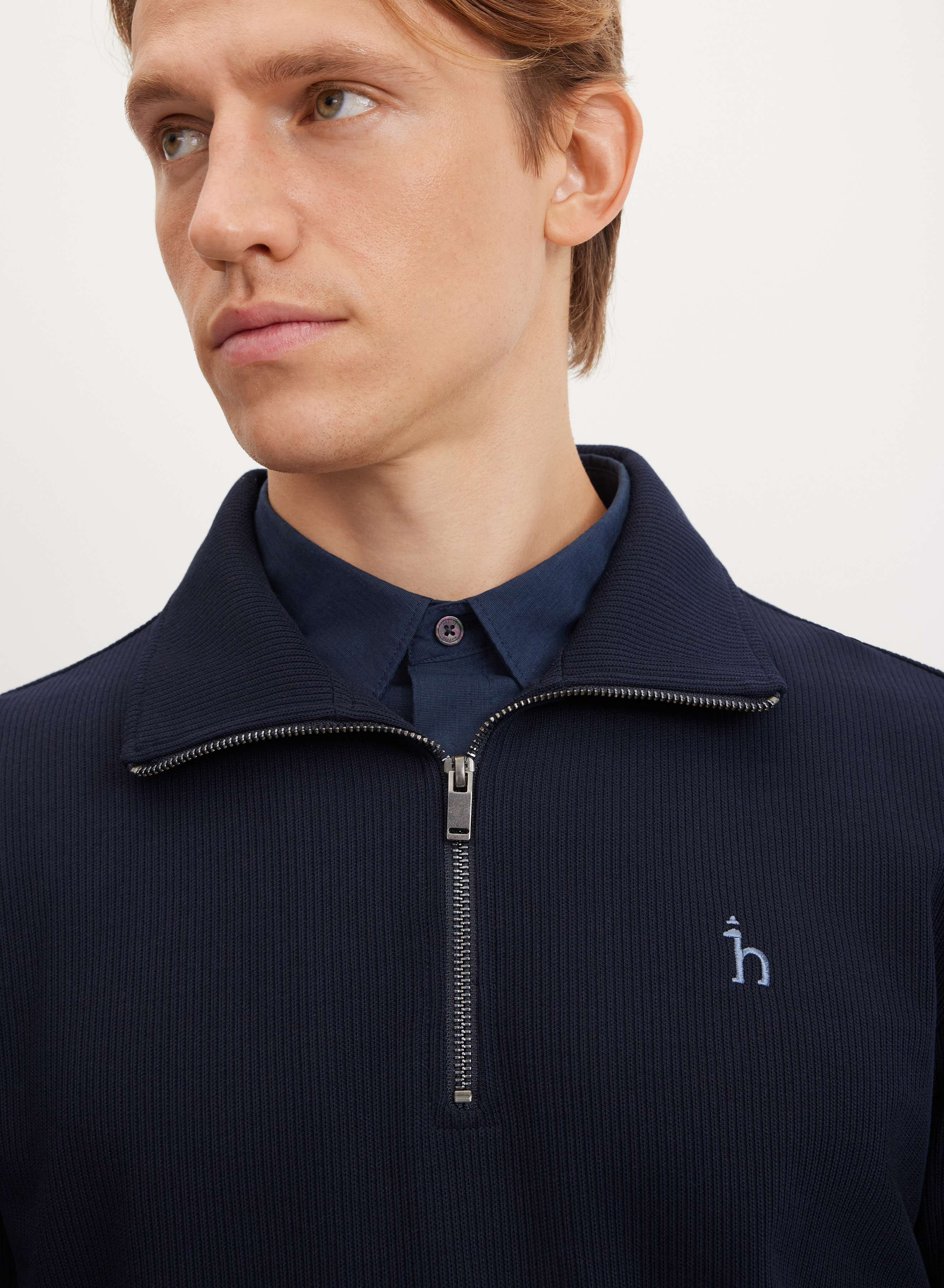 Хлопковое поло с длинным рукавом - основное изображение товара