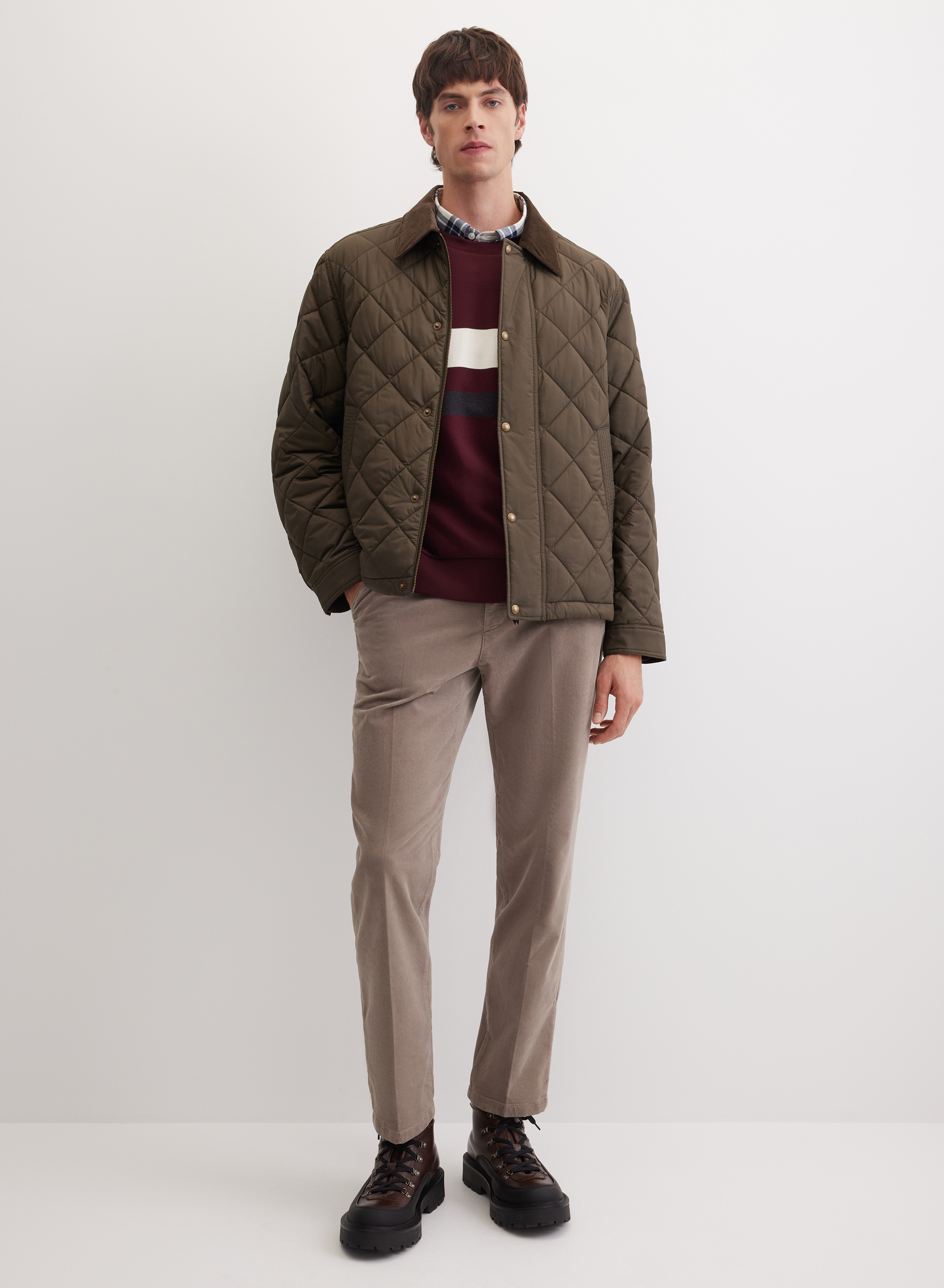 Стеганая куртка с застежкой на молнию - основное изображение товара