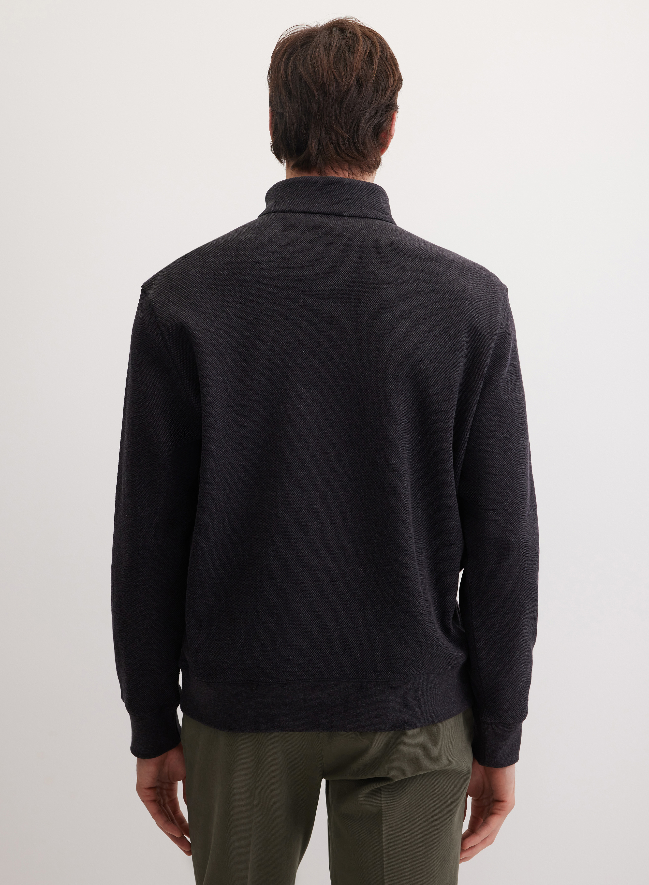 Джемпер с воротником-стойкой на молнии - основное изображение товара