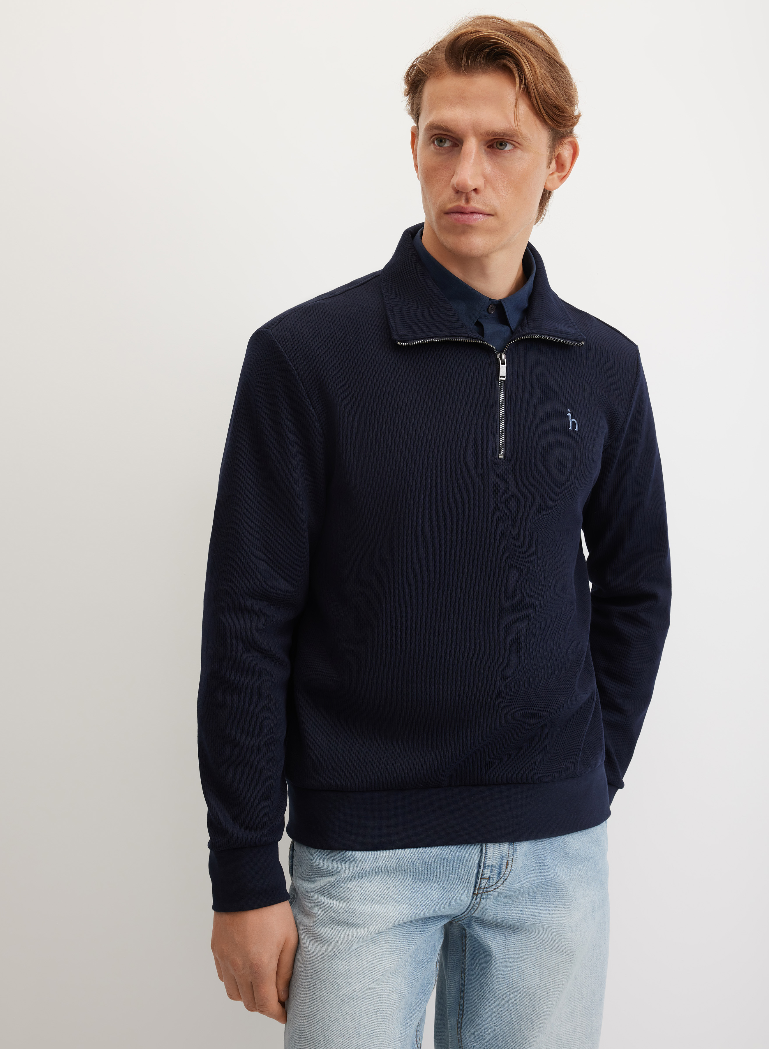 Хлопковое поло с длинным рукавом - основное изображение товара