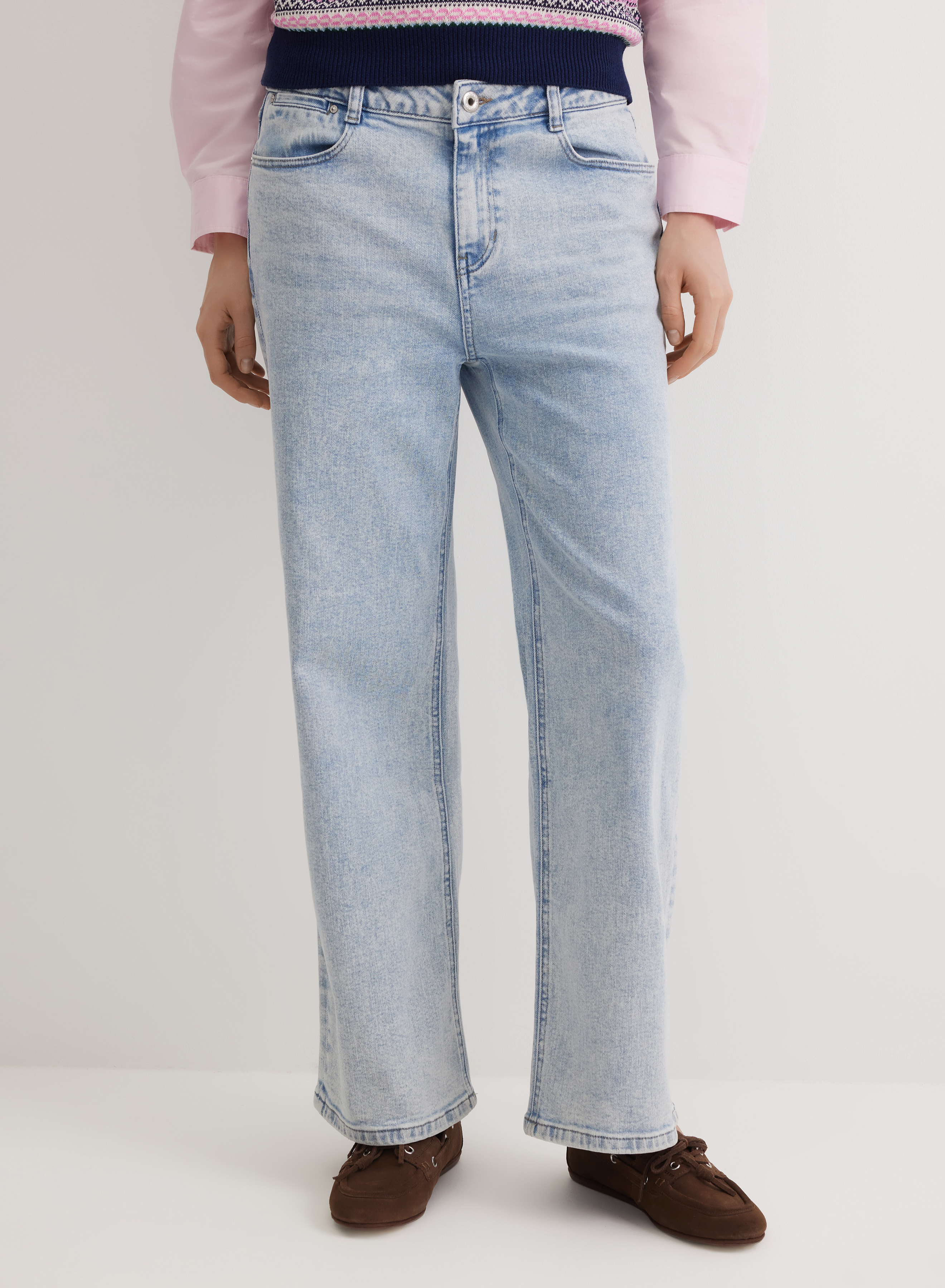 Классические прямые синие джинсы - основное изображение товара