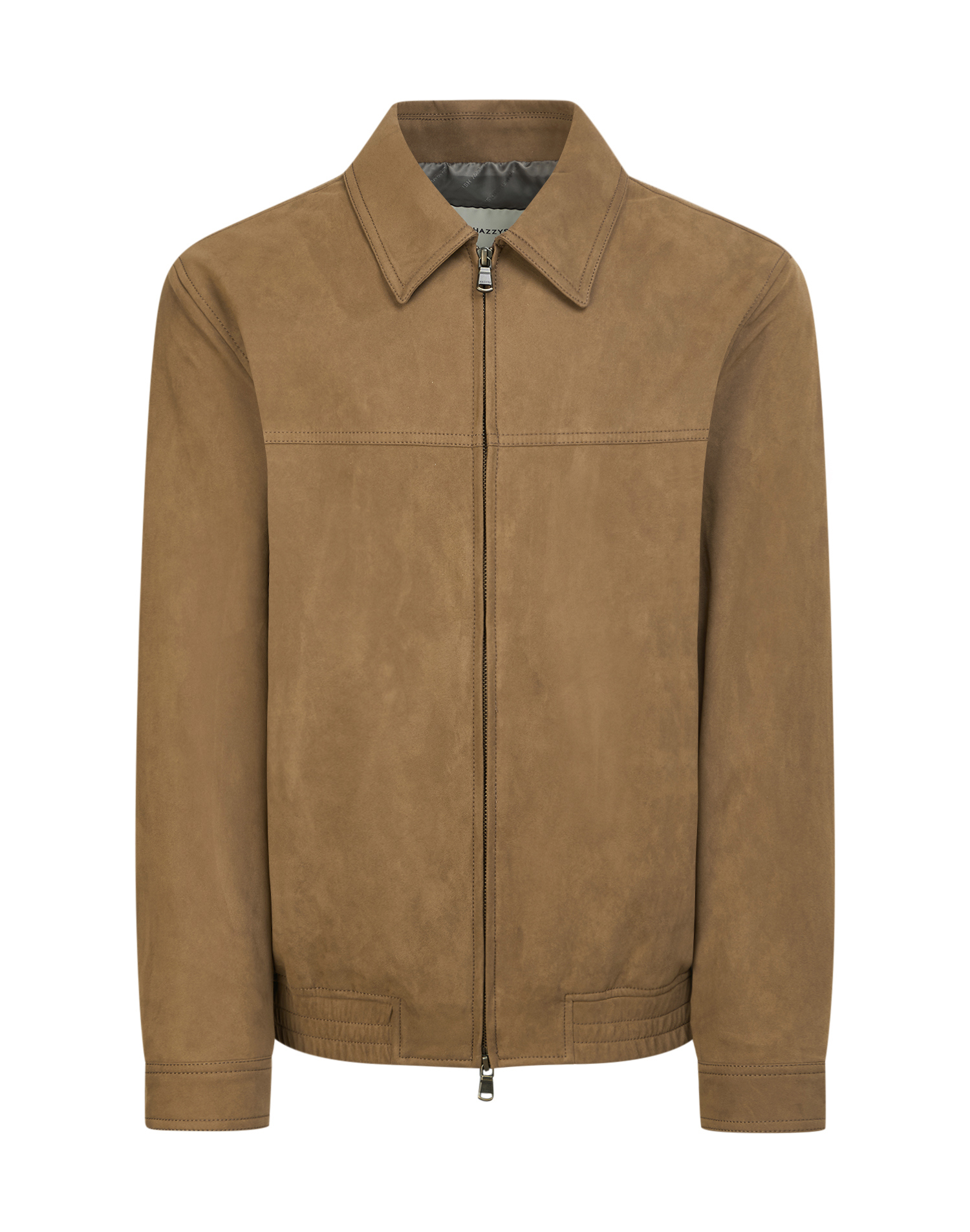 Удлиненная куртка на молнии с отложным воротником - основное изображение товара