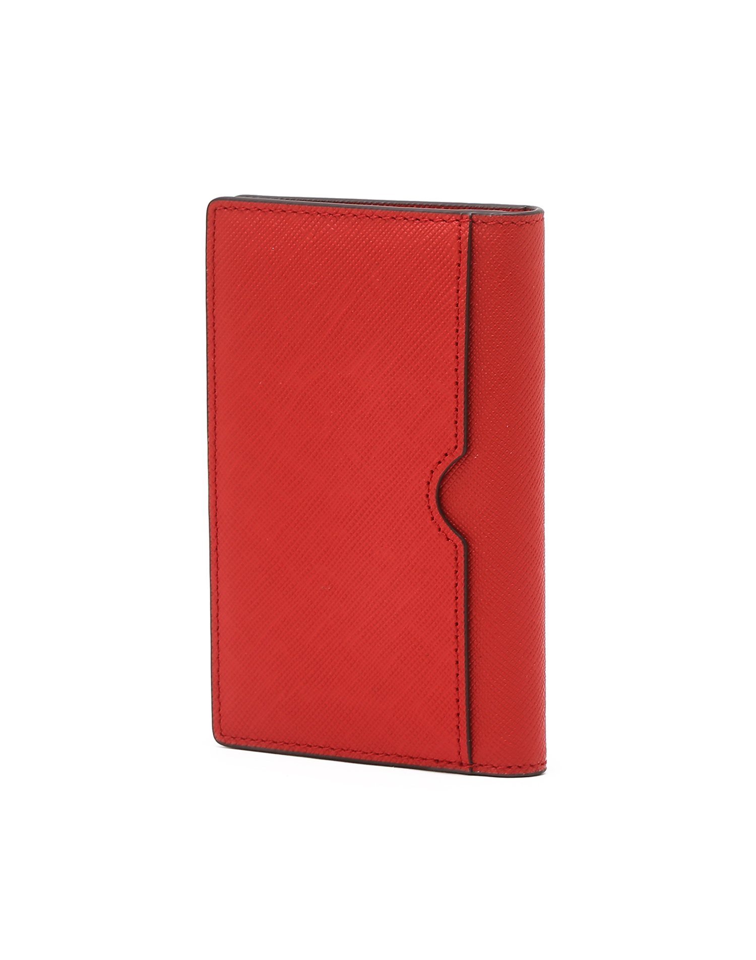 Красное кожаное портмоне с логотипом  - основное изображение товара