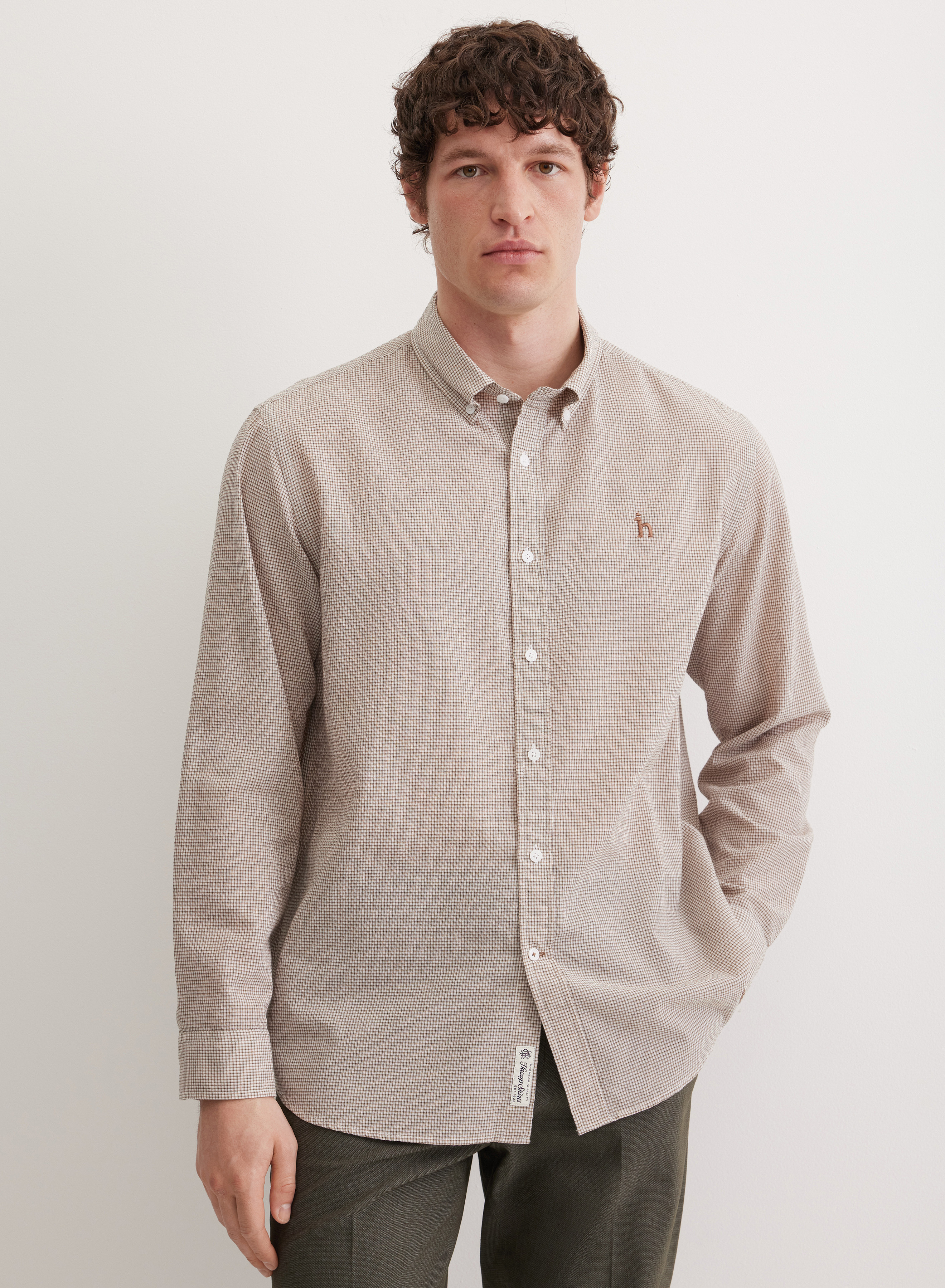 Удлиненная рубашка прямого кроя  - основное изображение товара