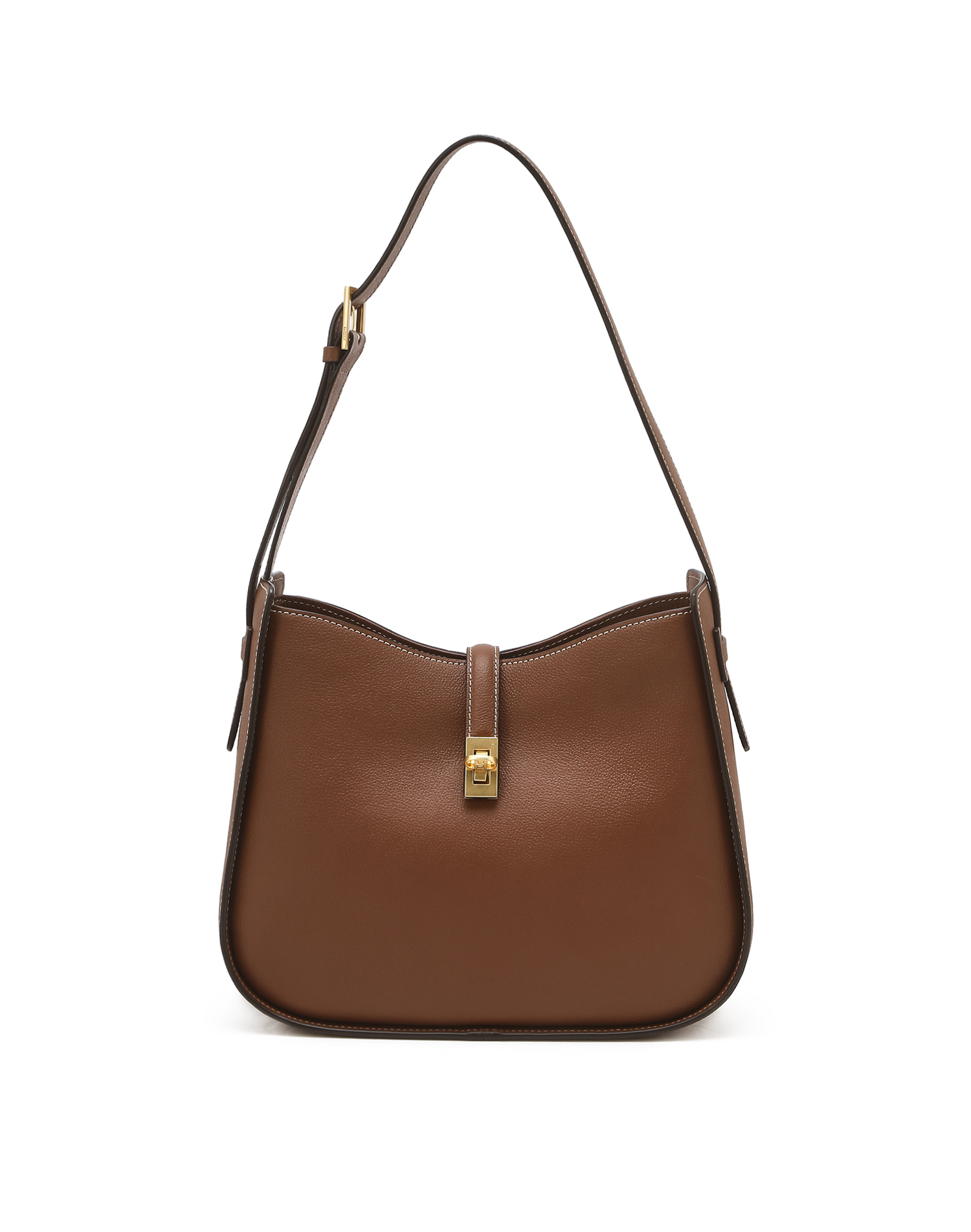 Коричневая сумка из мягкой натуральной кожи  - основное изображение товара