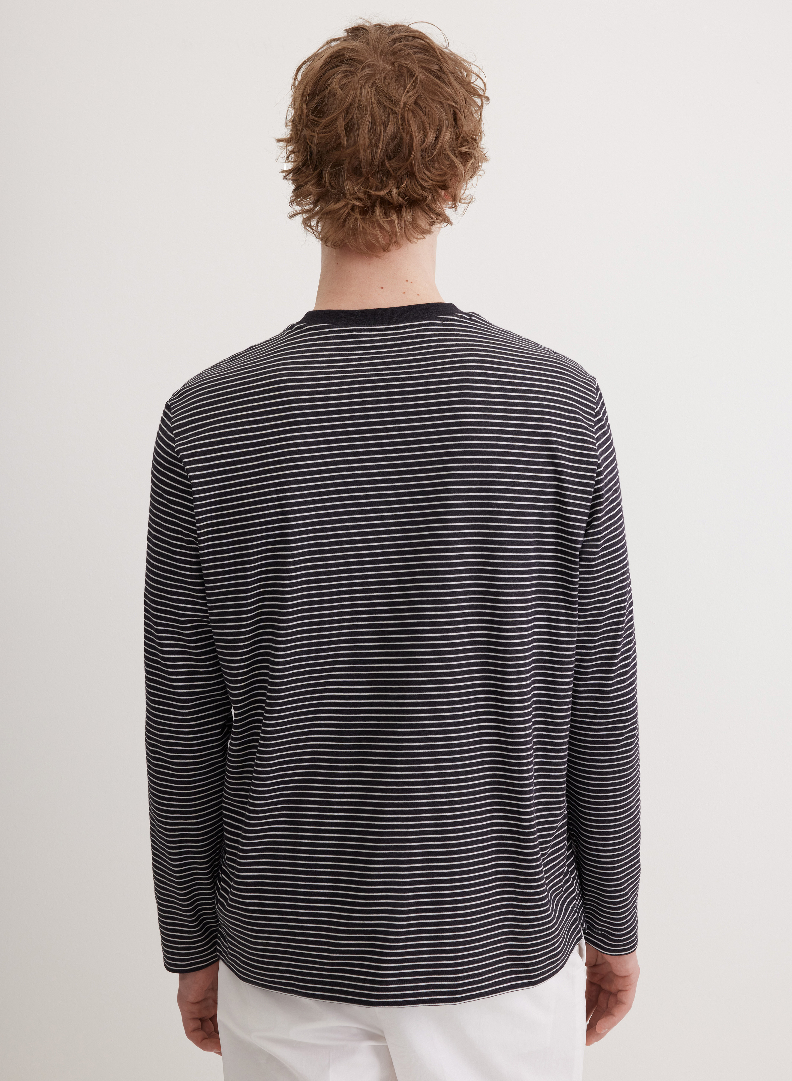 Лонгслив с контрастным принтом и длинным рукавом - основное изображение товара