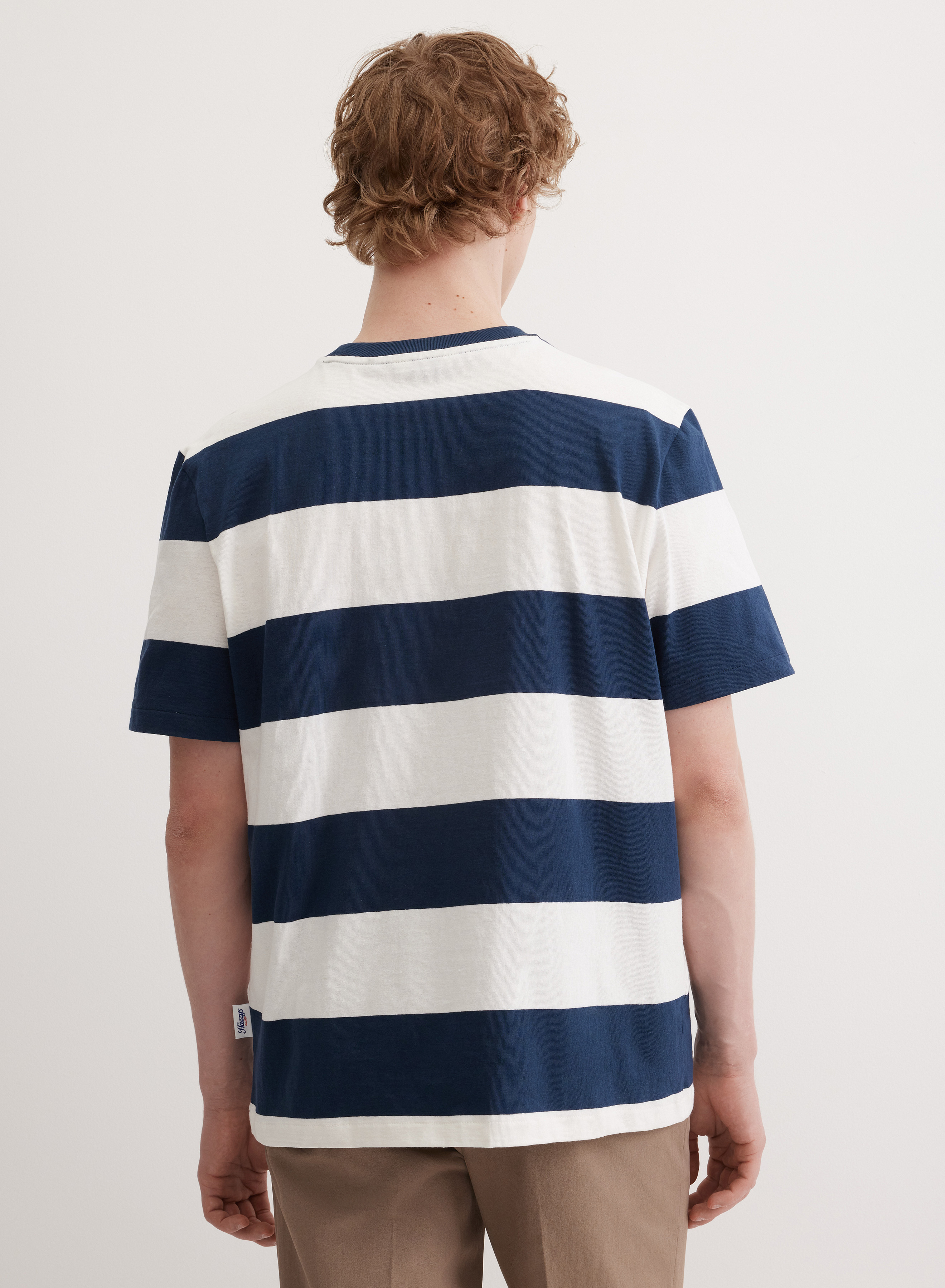 Хлопковая футболка в широкую контрастную полоску  - основное изображение товара