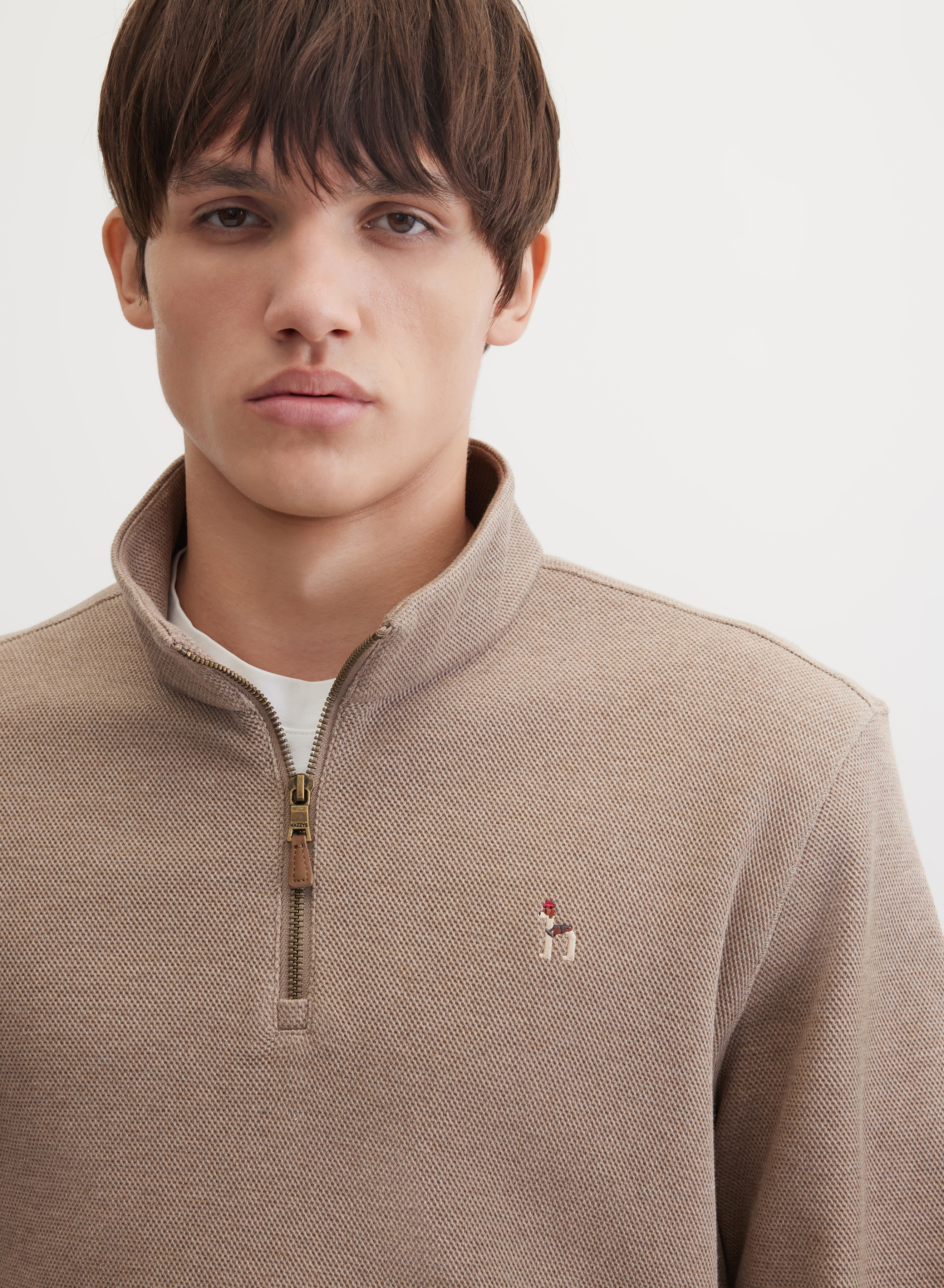 Джемпер с воротником-стойкой на молнии  - основное изображение товара