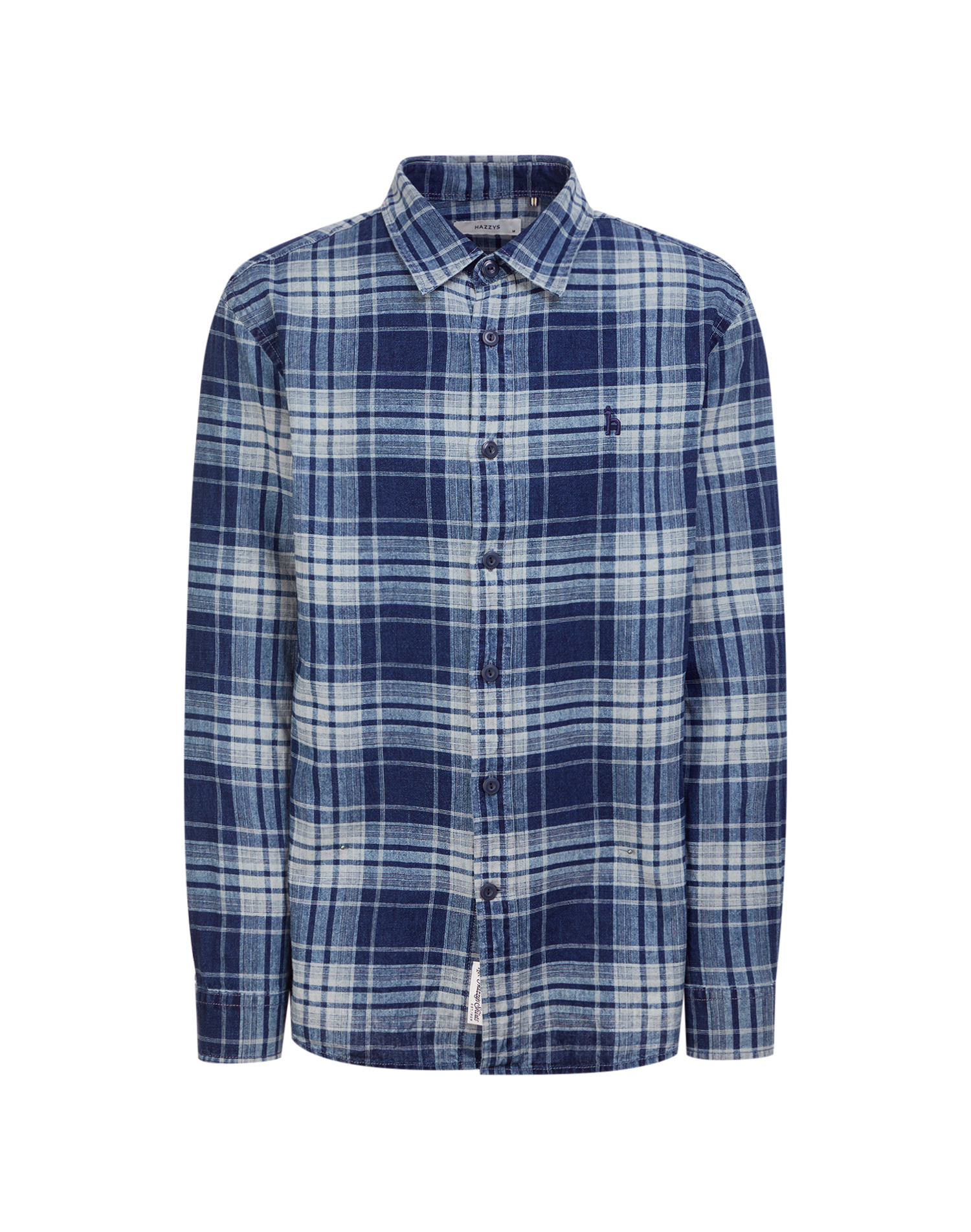 Классическая льняная рубашка в клетку - основное изображение товара