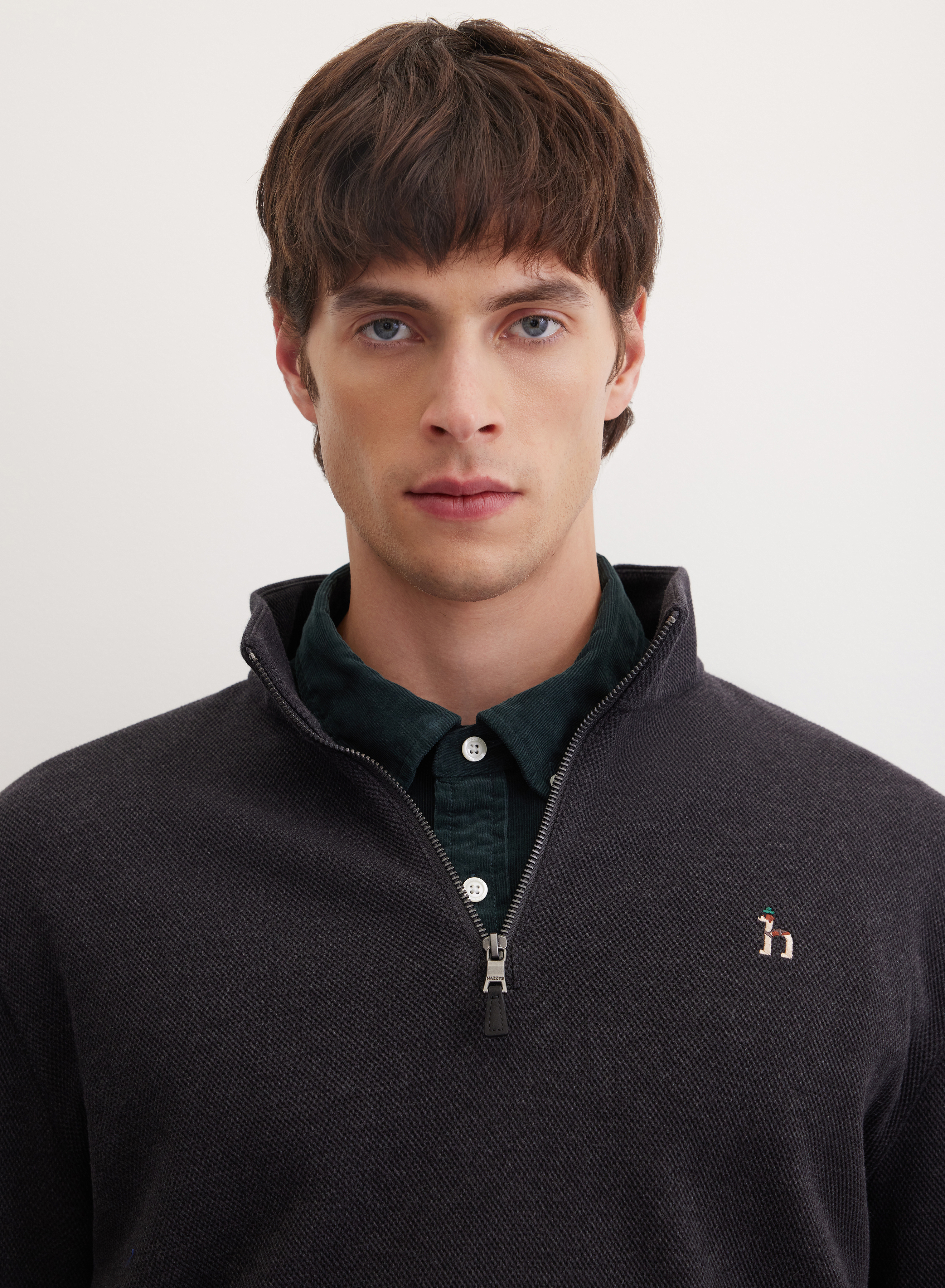 Джемпер с воротником-стойкой на молнии - основное изображение товара