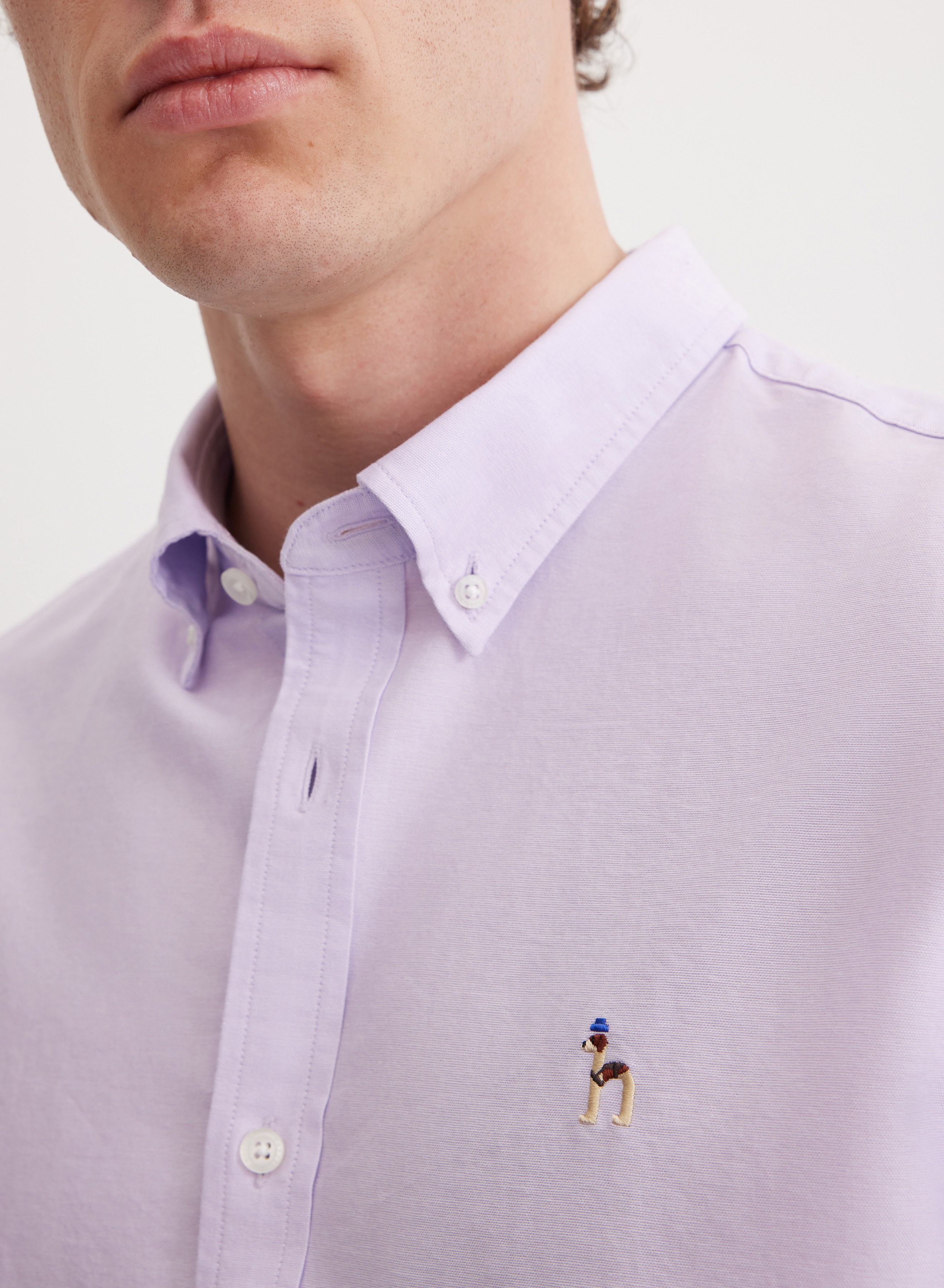 Хлопковая рубашка с фигурным низом - основное изображение товара