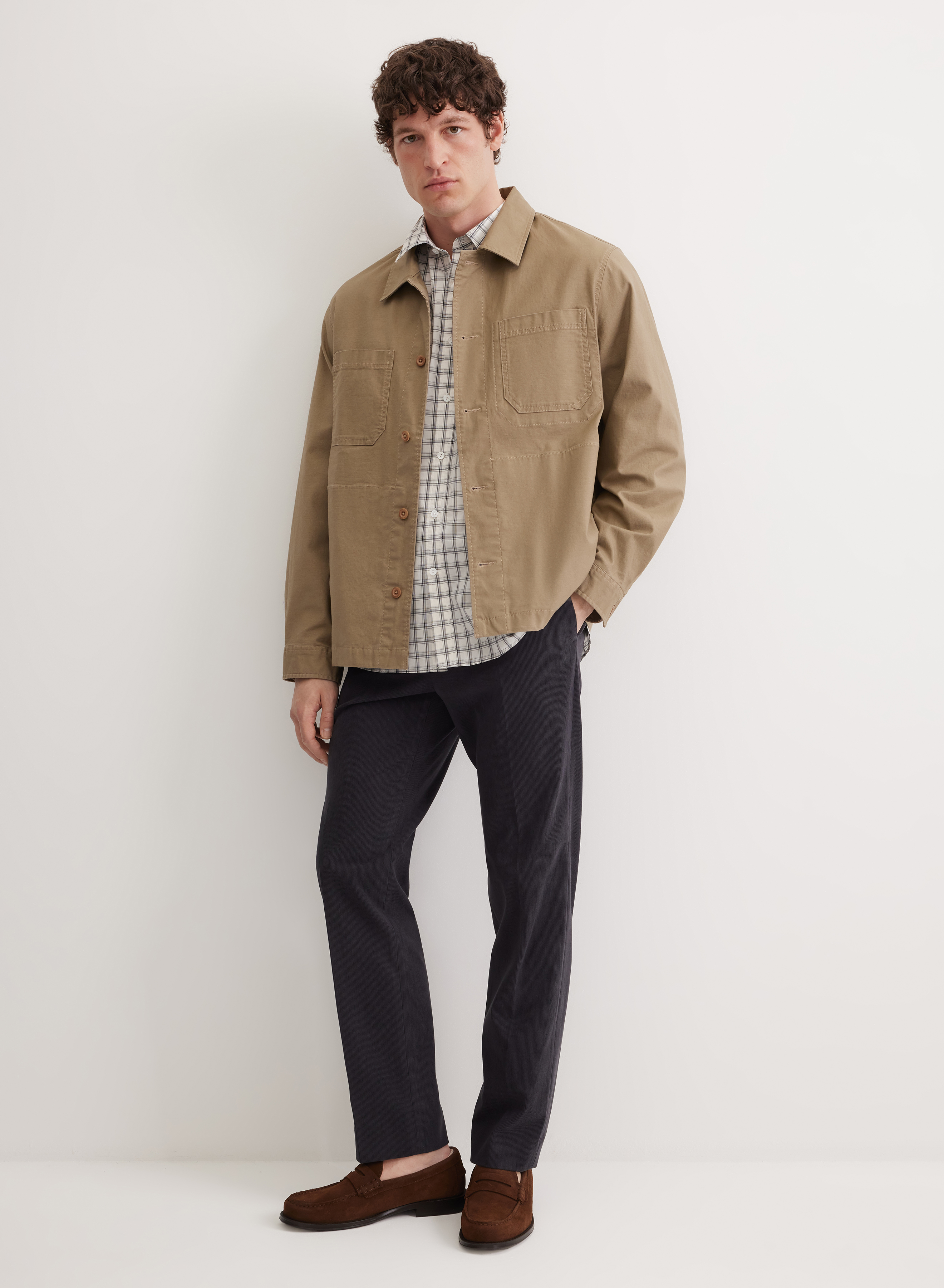 Базовая повседневная куртка с карманом - основное изображение товара