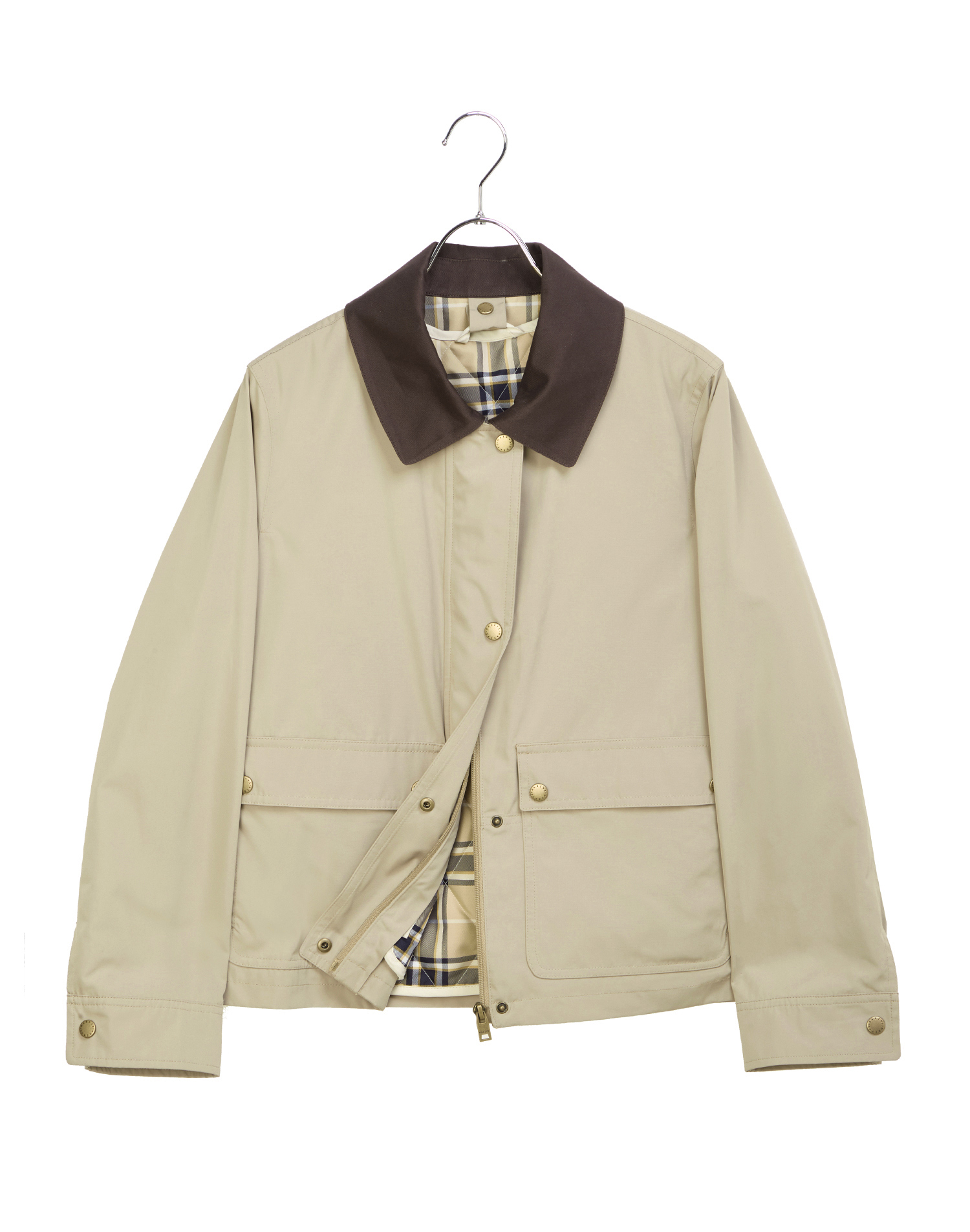 Удлиненная куртка прямого кроя с контрастным воротником - основное изображение товара