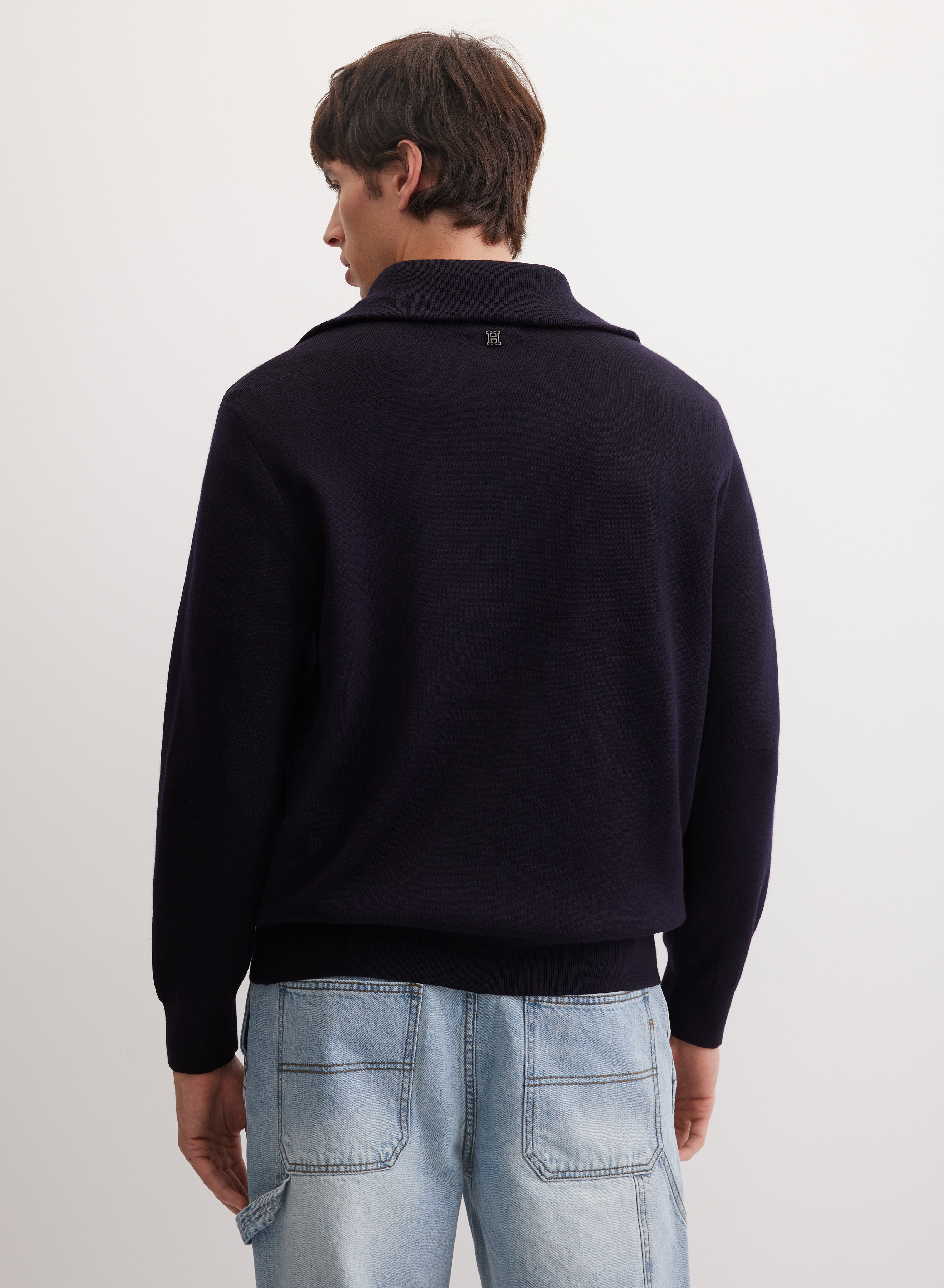 Кардиган на молнии с отложным воротником  - основное изображение товара