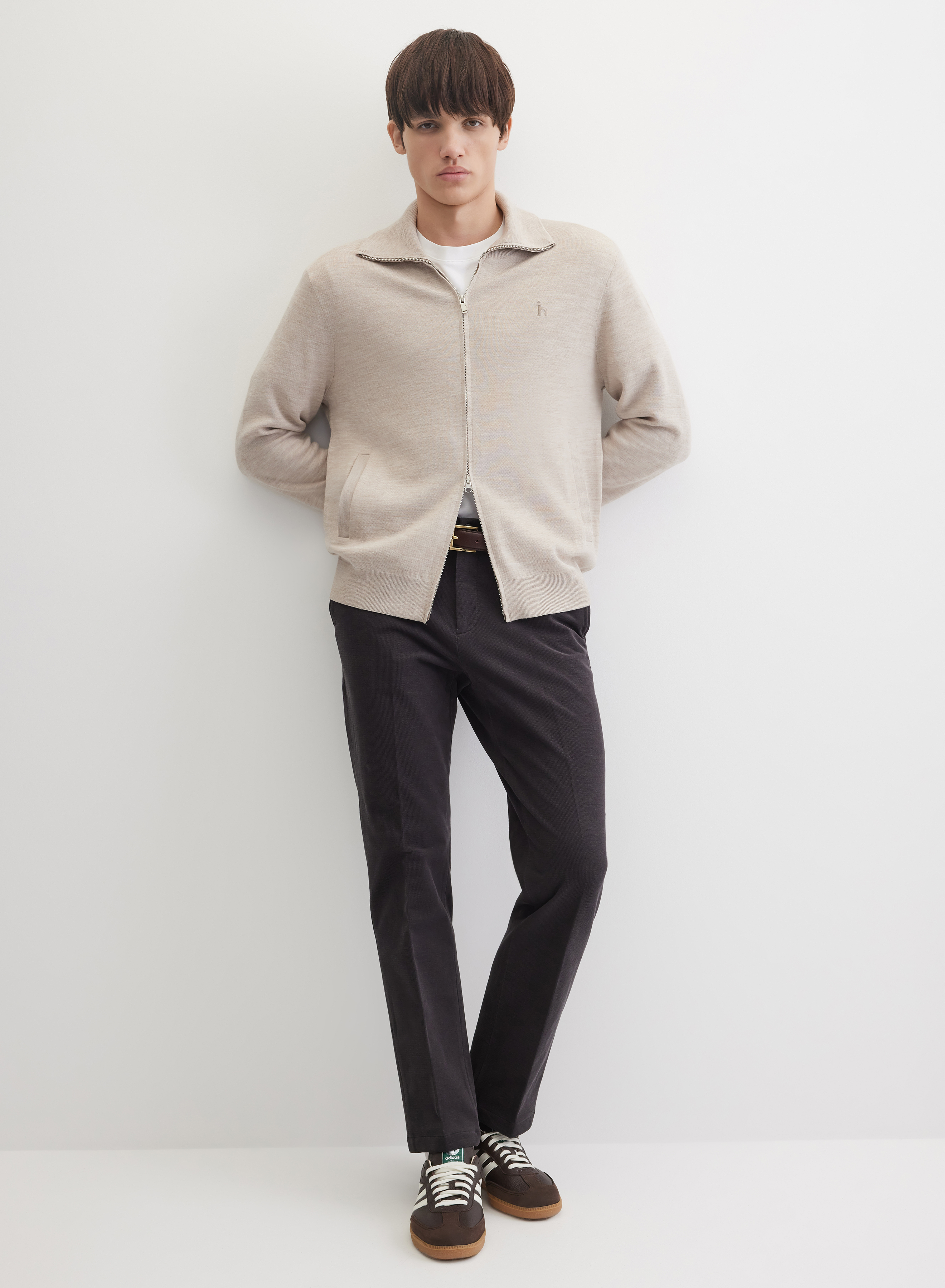 Кардиган свободного кроя с застежкой на молнии  - основное изображение товара