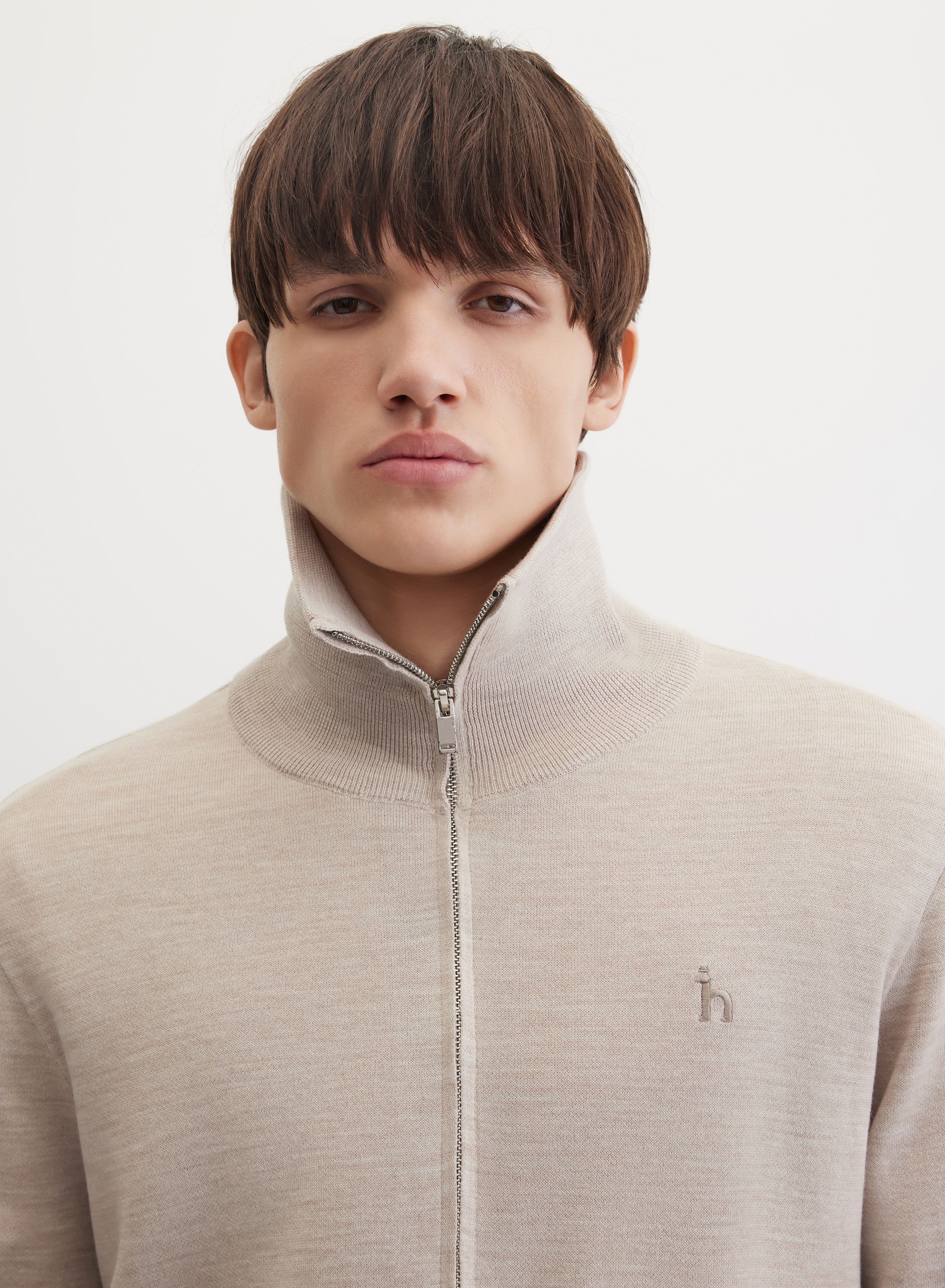 Кардиган свободного кроя с застежкой на молнии  - основное изображение товара