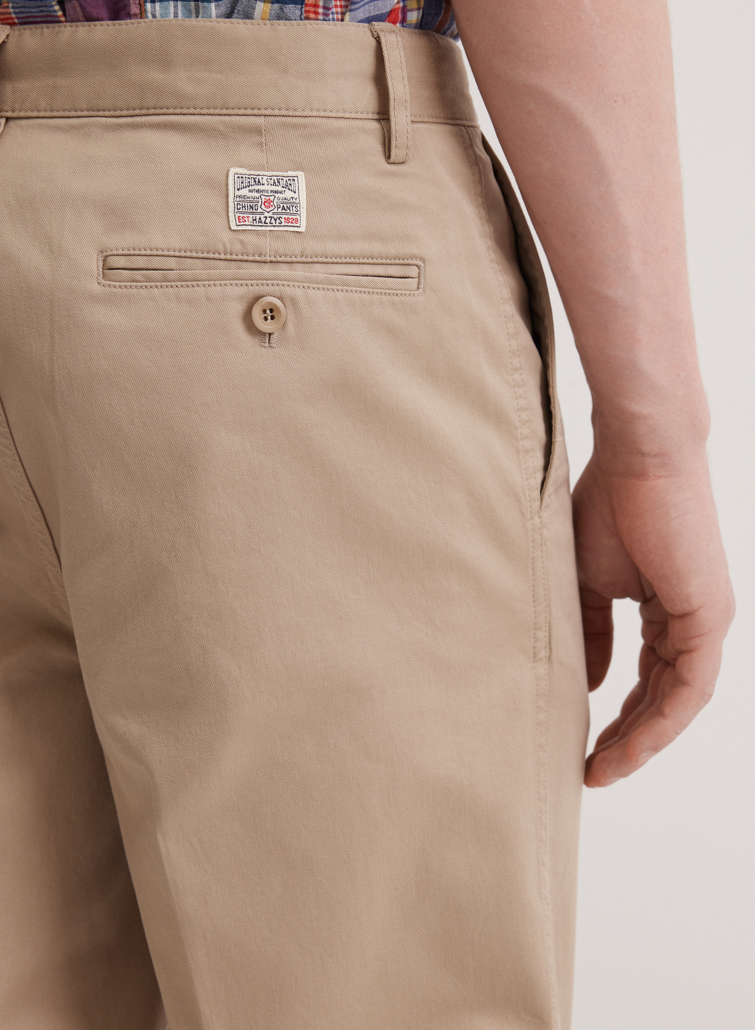 Классические прямые брюки из хлопковой ткани со стрелками  - основное изображение товара