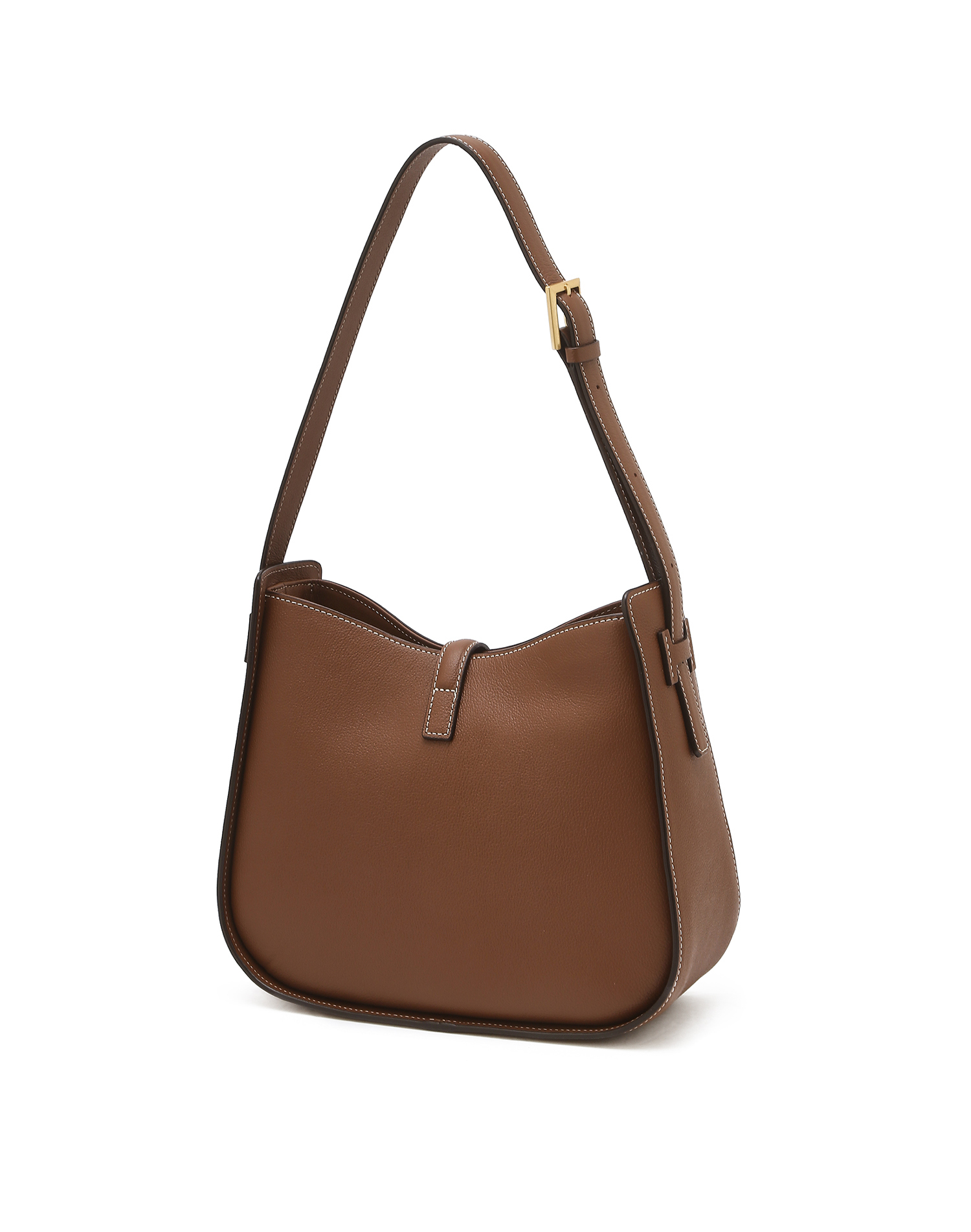 Коричневая сумка из мягкой натуральной кожи  - основное изображение товара